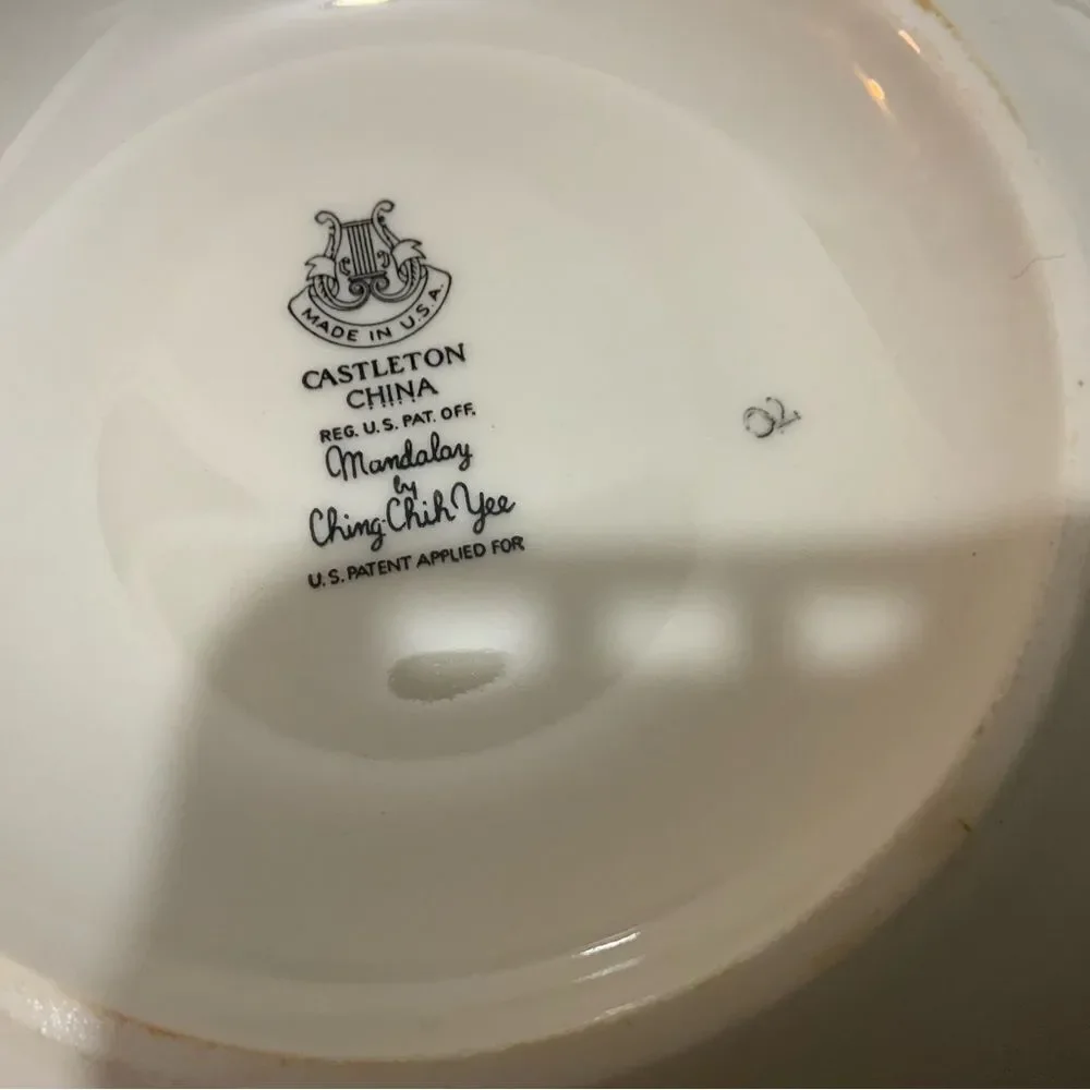 2 Castleton China Demitasse Cup & Saucer Mandalay Pattern By Ching Chih Ye…